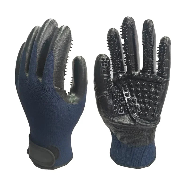 Hair Grooming Glove For Pet Dog Cat Bathing Silicone Massage Brush Dipping Gumming Rubber Gloves Combgrooming for dogs