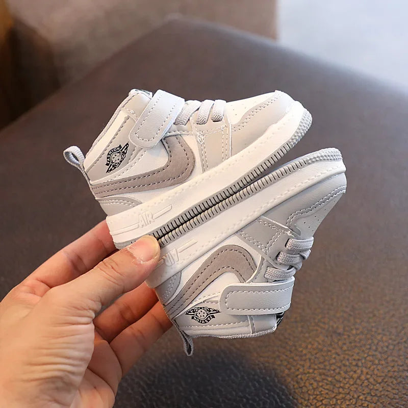 Children's Casual Shoes Boys Girls Fall 2022 New Anti-slip Baby Shoes Step-learning Shoes Leather Sole Waterproof