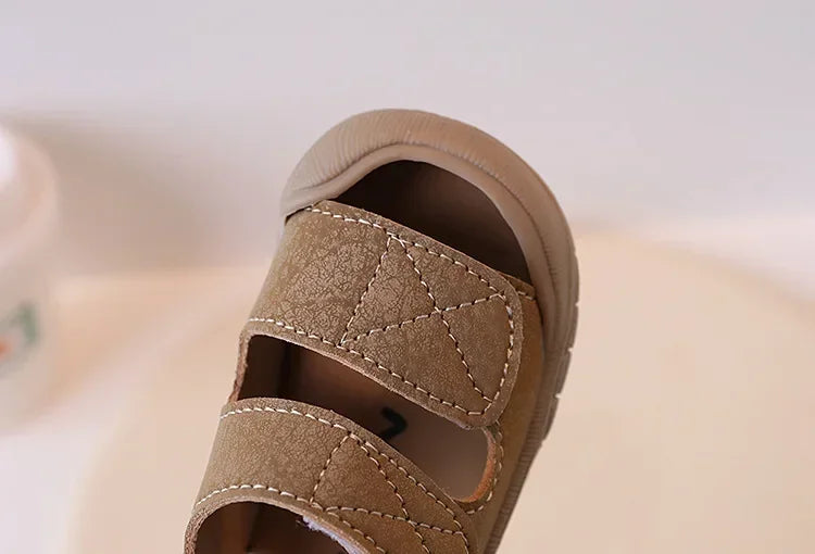 Simple Women's Baby Shoes Anti-collision Soft Bottom Sandals For Boys Ages 1-3 Learning To Walk Beach Shoes